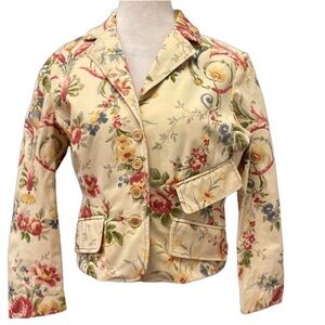Paul Smith Floral Cropped Blazer M Italian 44 Romantic Cottagecore